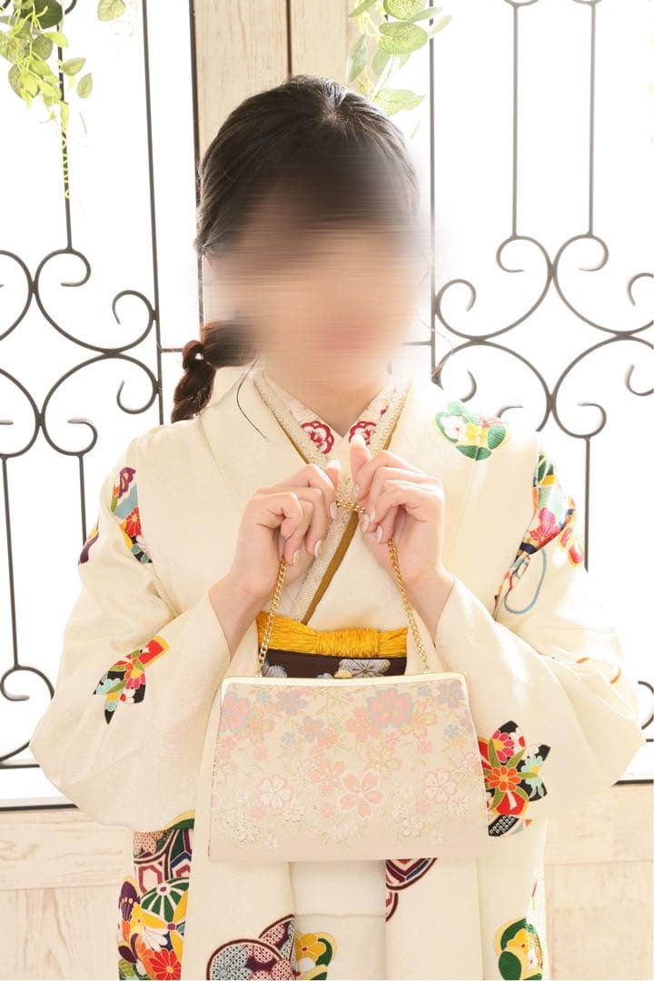 ☆最終値下げ☆アイボリー 振袖 フルセット 袴 髪飾り バッグ 草履付き