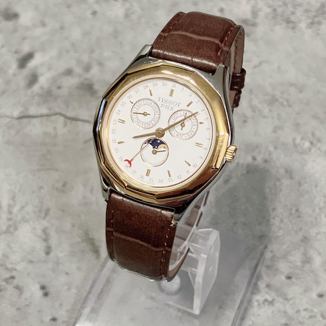 美品 TISSOT PRX ティソ ムーンフェイズ トリプルカレンダー 腕時計