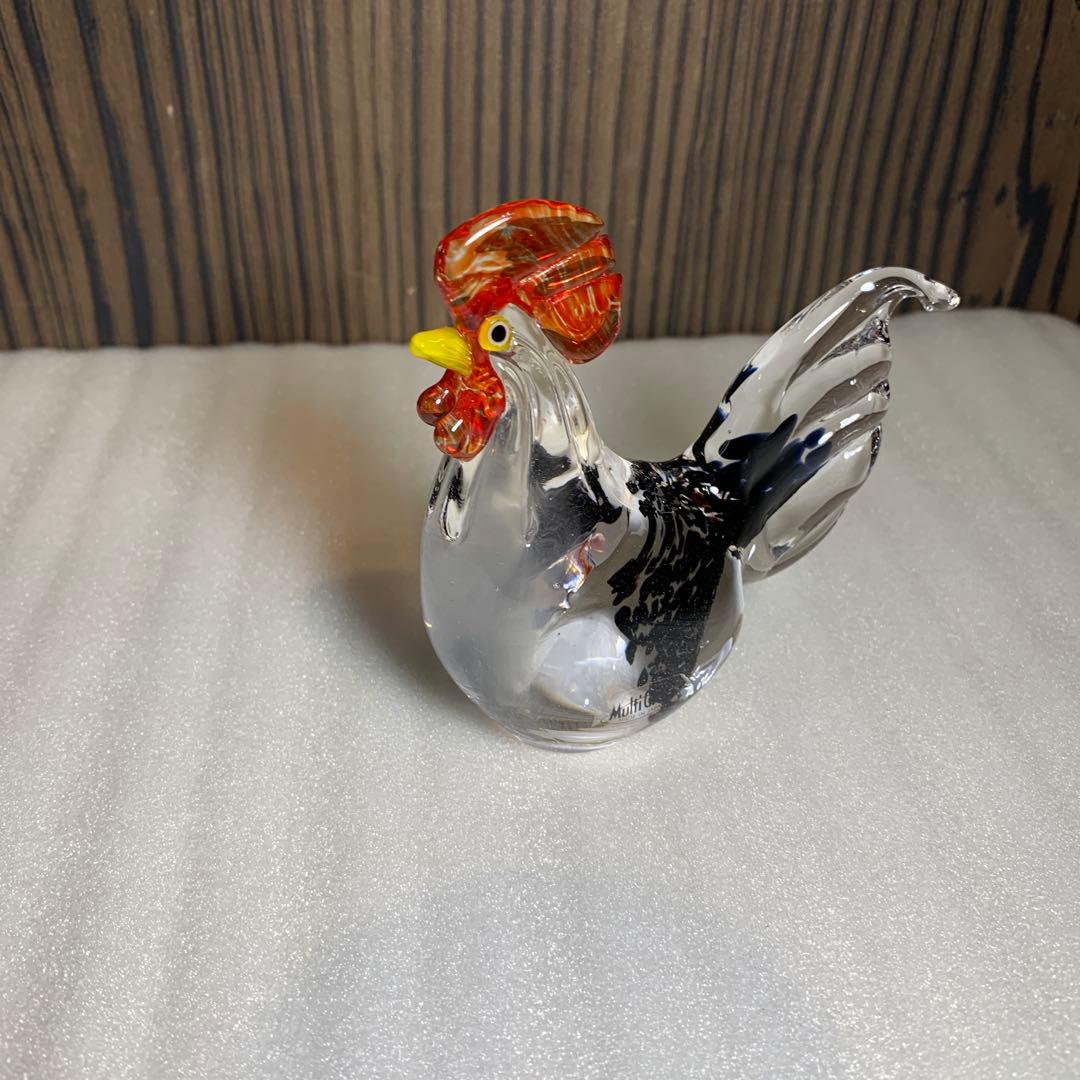 レトロ MultiGlass マルティグラス ガラス細工　鳥、羊、猿セット