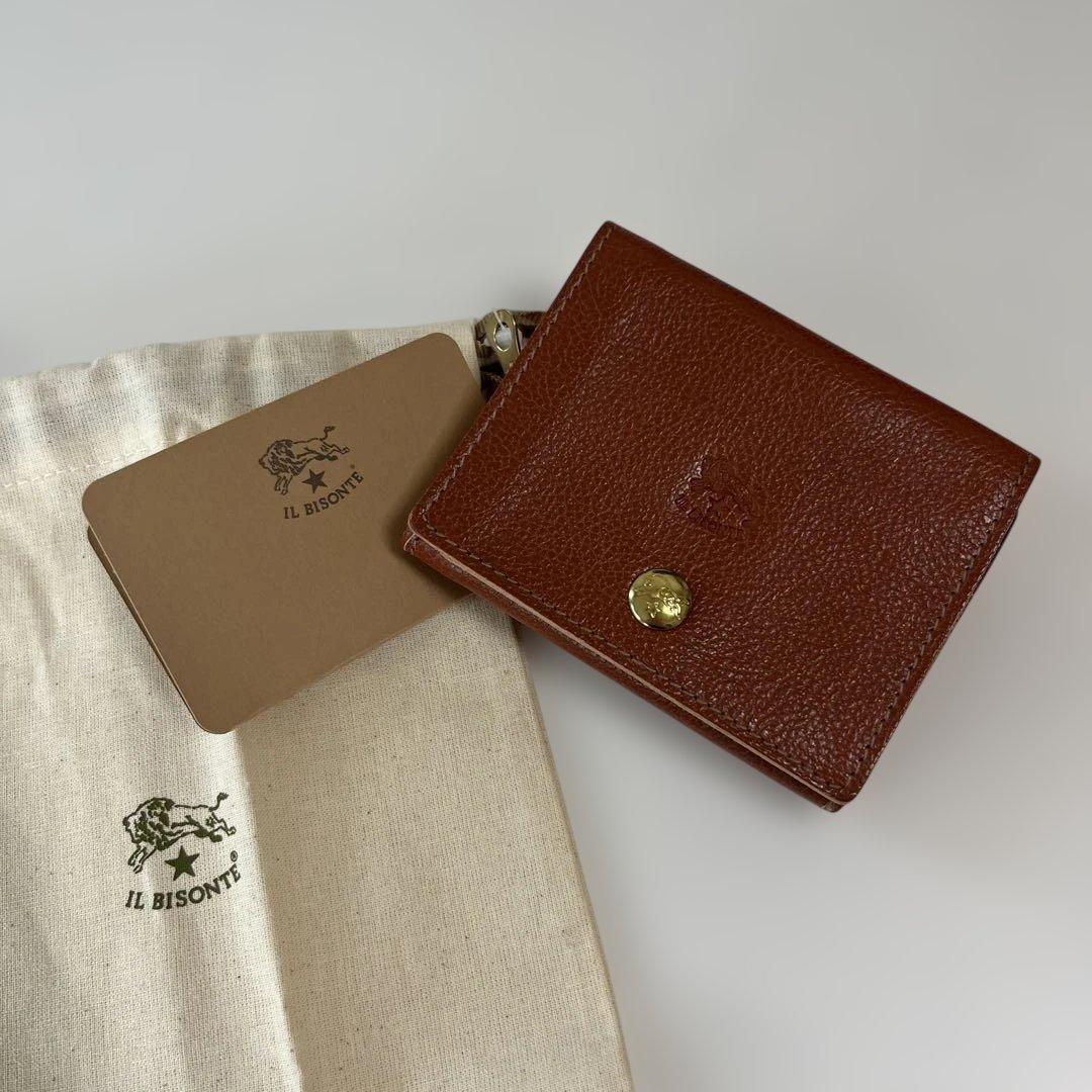 新品 イルビゾンテ 財布 折り財布 スナップ レザー　牛革　未使用