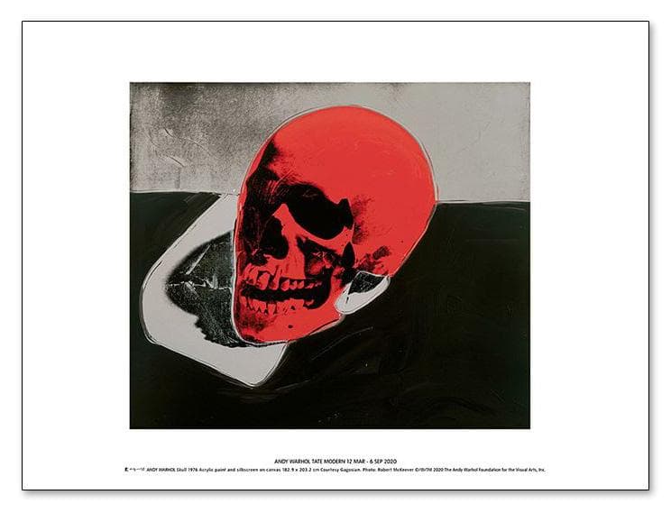 額装品/Skull /red 1976/アンディ ウォーホル