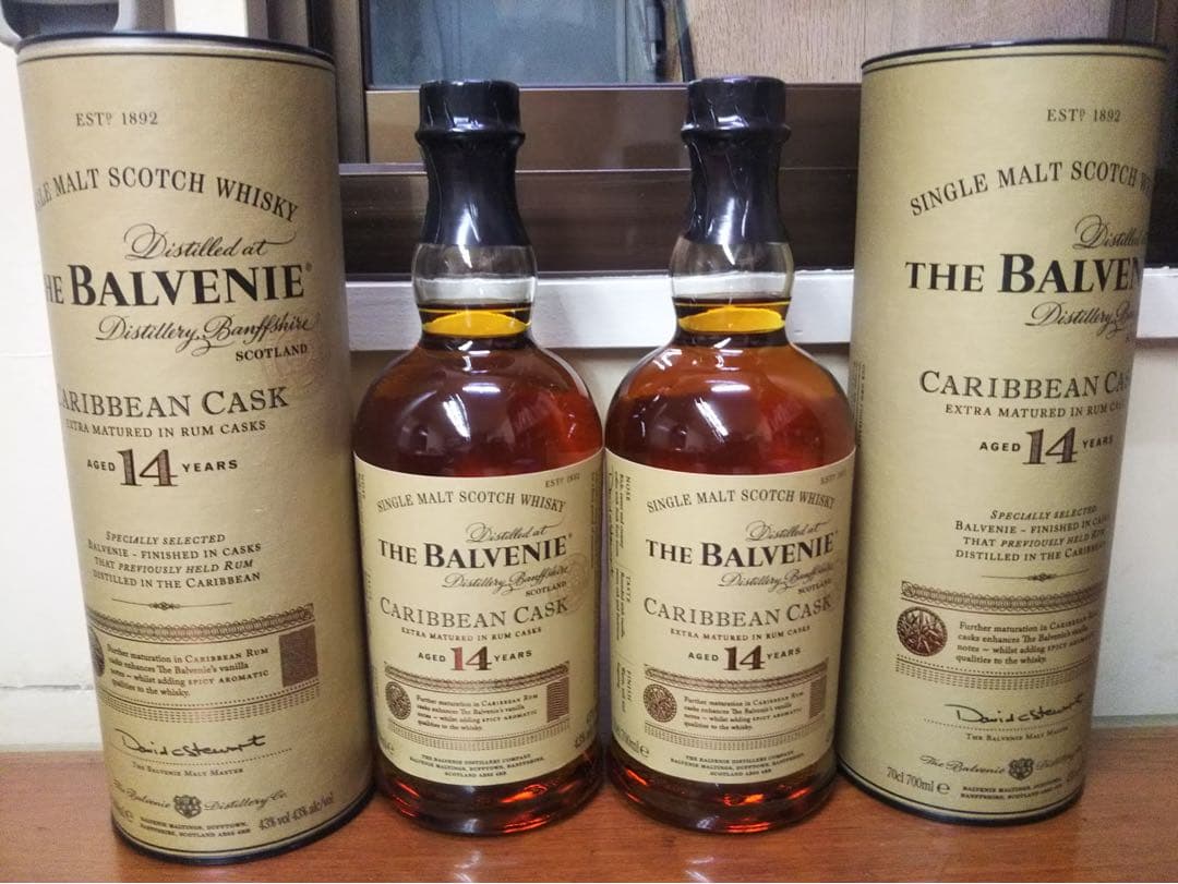 バルヴェニー14年カリビアンカスク　2本