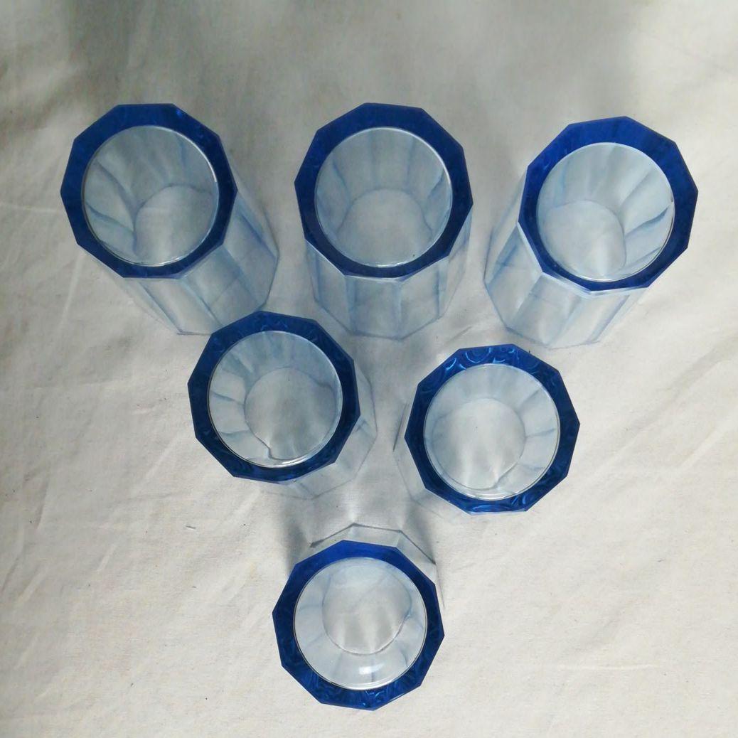 レトロ　アンティーク　ビンテージ　ガラスグラス　タンブラー　6客