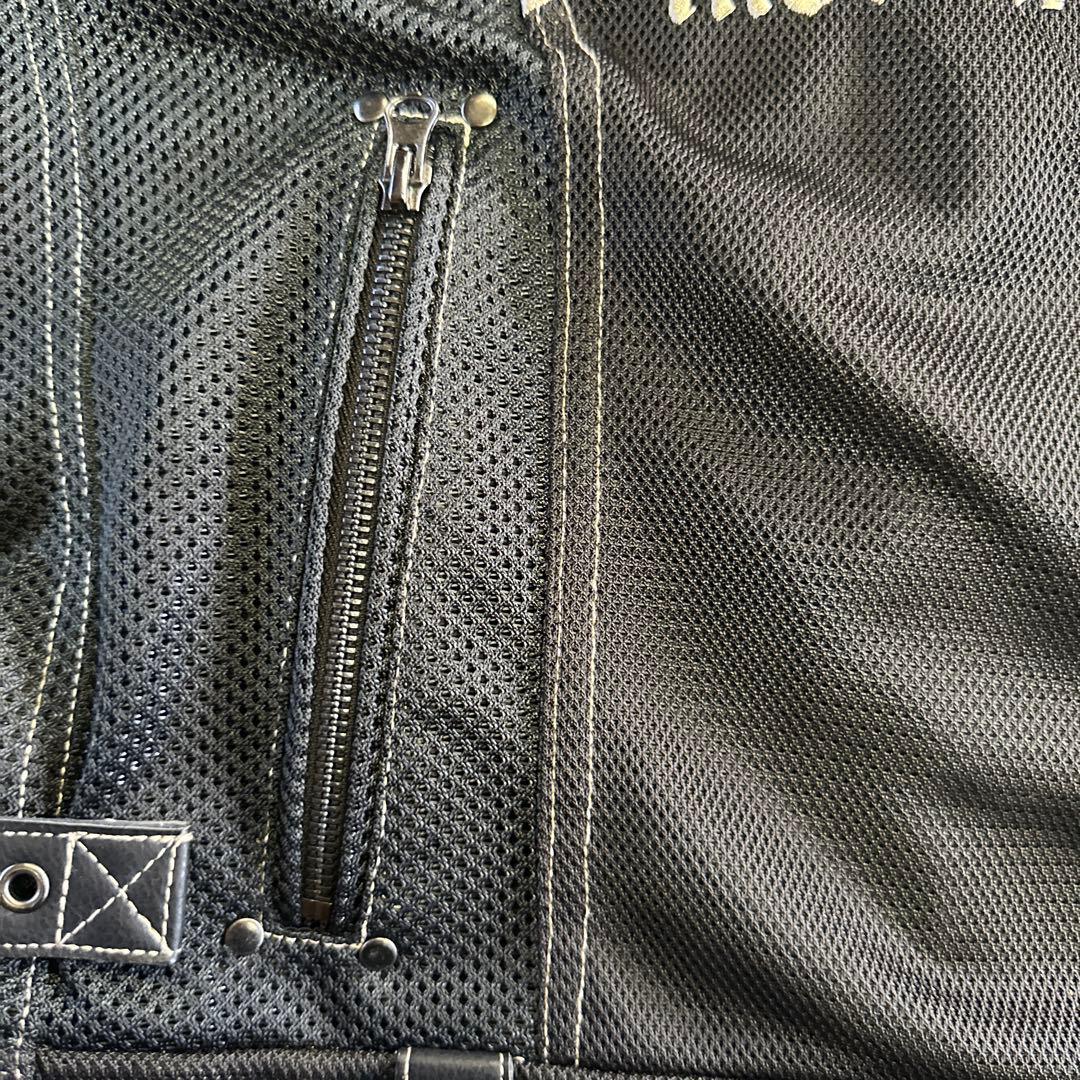 【良品】イエローコーン　YeLLOW CORN　メッシュジャケット LL 黒刺繍