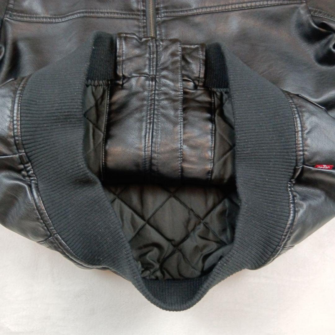 リーバイス レザージャケット A-2 フライトジャケット フェイクレザー 黒 S