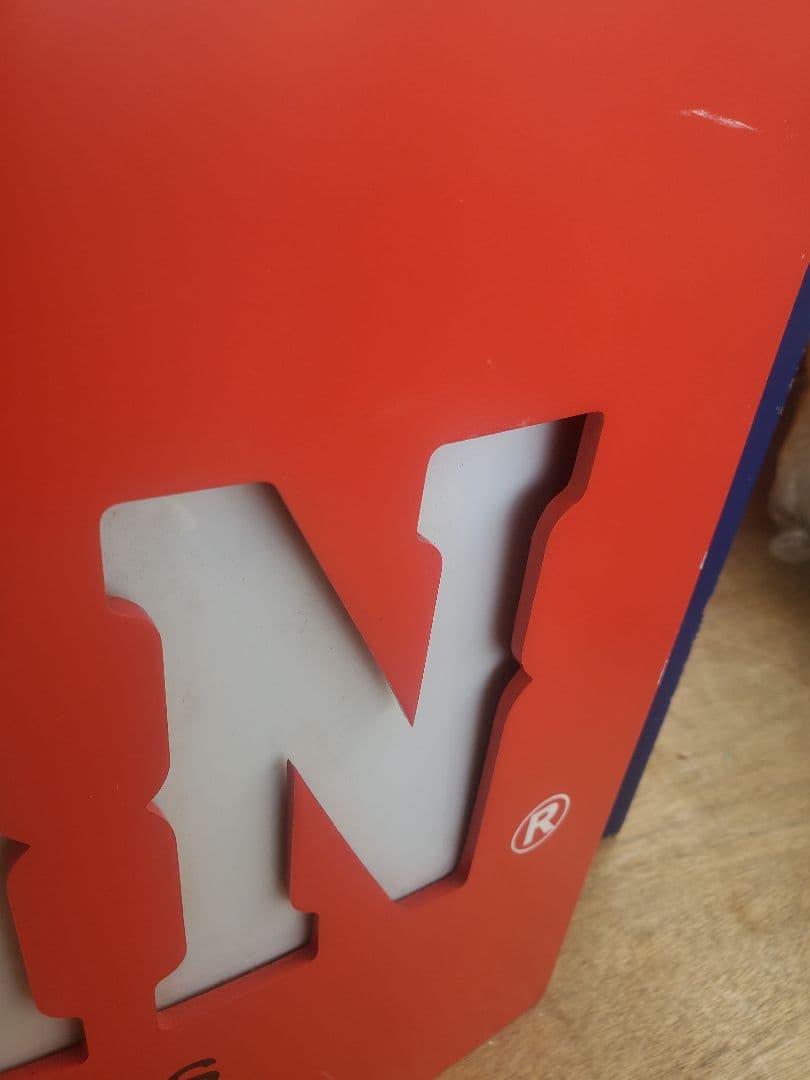 レトロ　EDWINエドウィン　店頭木製電飾看板　ディスプレイ　現状で