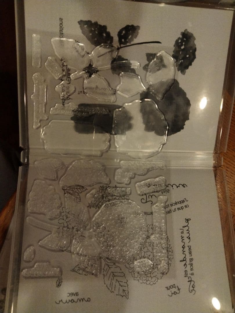 お値下げ！未使用　あじさいスタンプ＆ダイ　スタンピンアップ