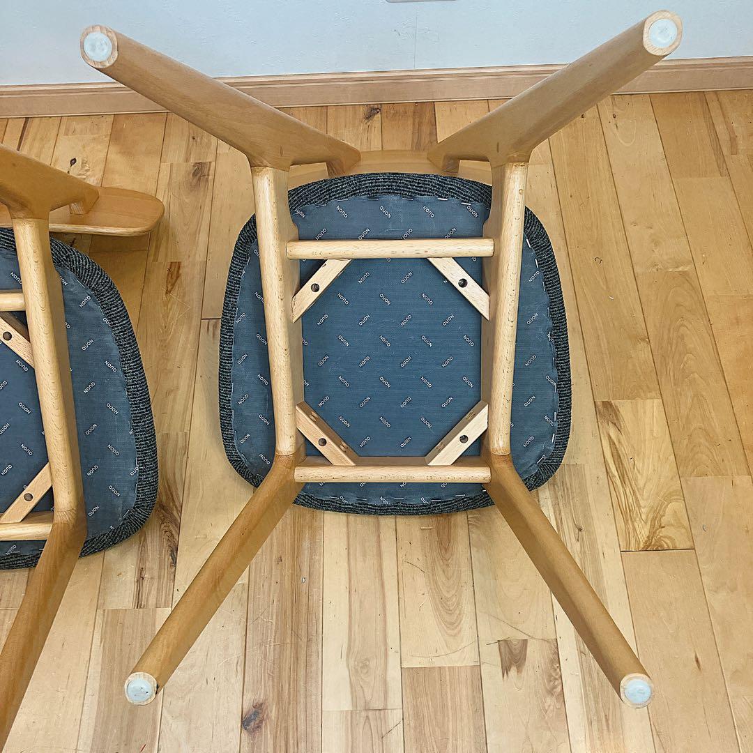 美品　QUON/クオン　プラム　ダイニングチェア2脚　椅子