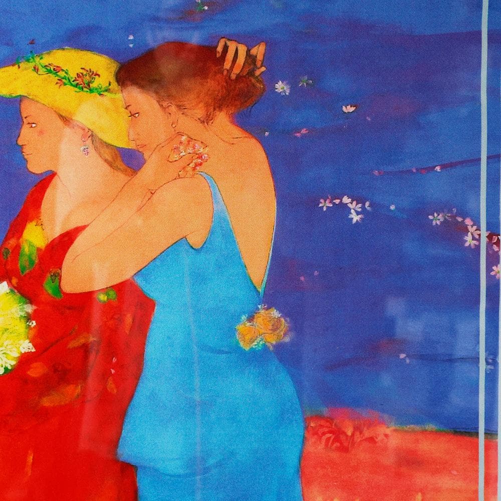 田村能里子 ファンケル銀座展示作 シルクプリント 女神の壁画 額付