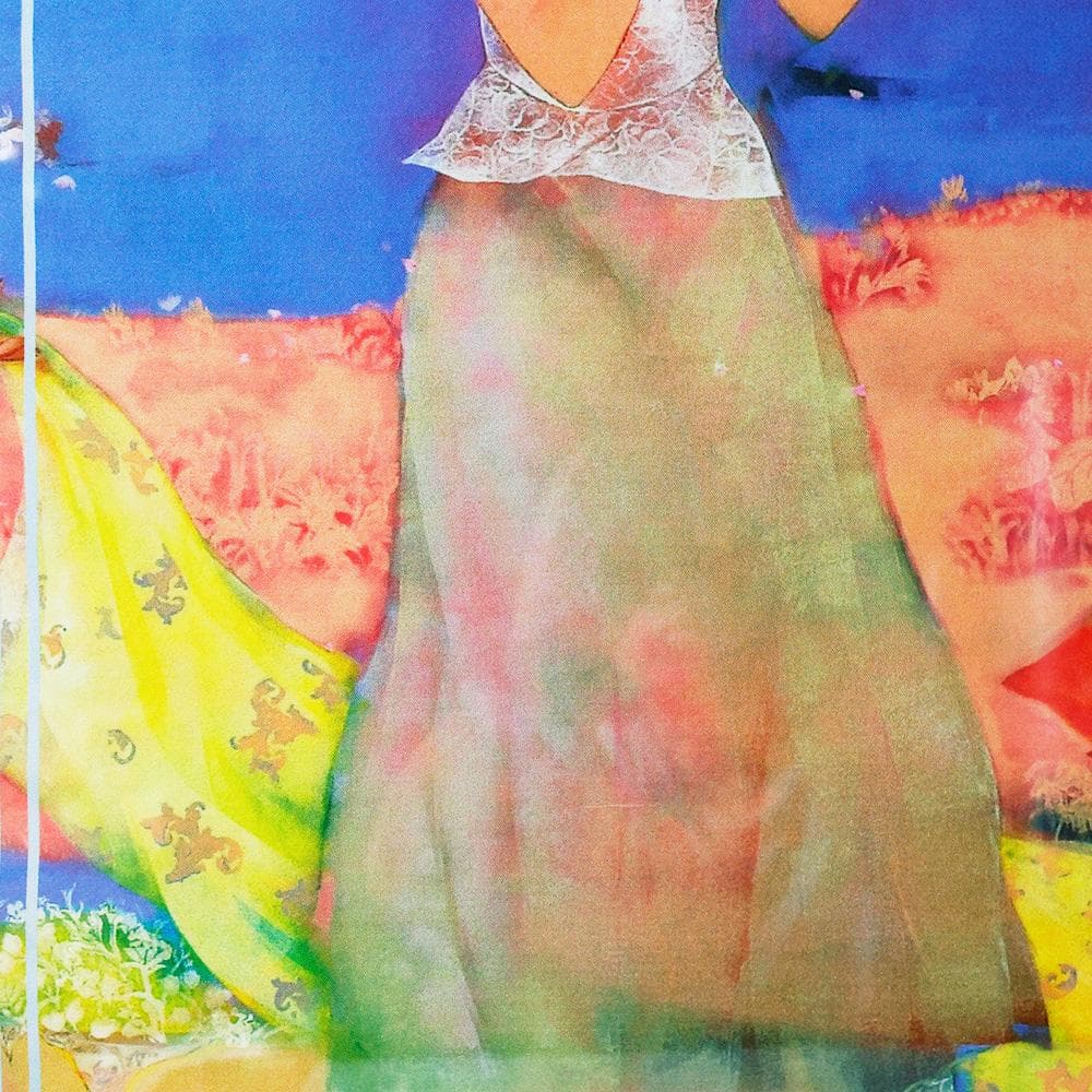 田村能里子 ファンケル銀座展示作 シルクプリント 女神の壁画 額付