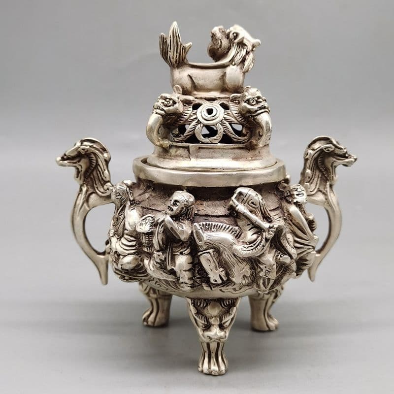 八仙香炉 銅 細工 美術品 茶道具 香道具 装飾品 工芸品 置物