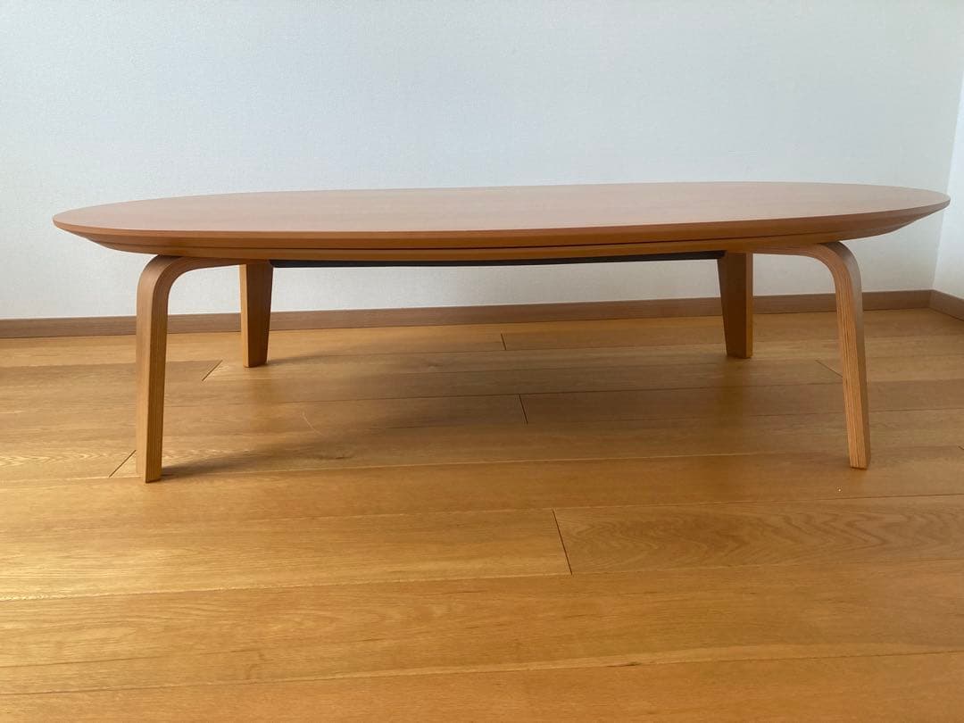 無印良品　木製 楕円形 こたつ ラウンド ローテーブル