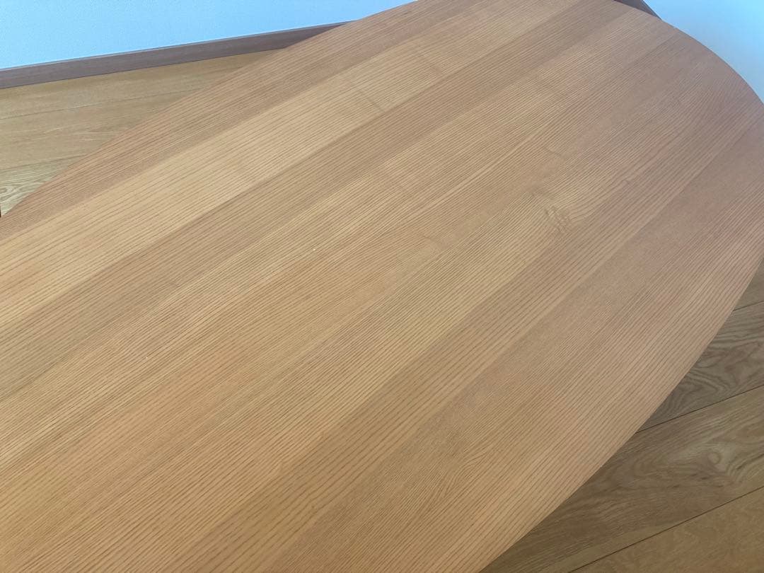 無印良品　木製 楕円形 こたつ ラウンド ローテーブル