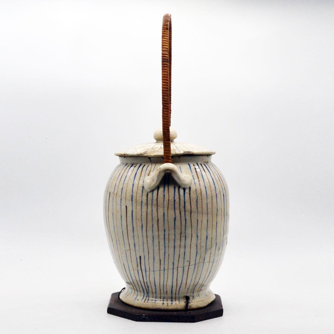 江戸時代中期〜後期　火消壺　瀬戸麦藁手火消壺　繕いの美　レトロ