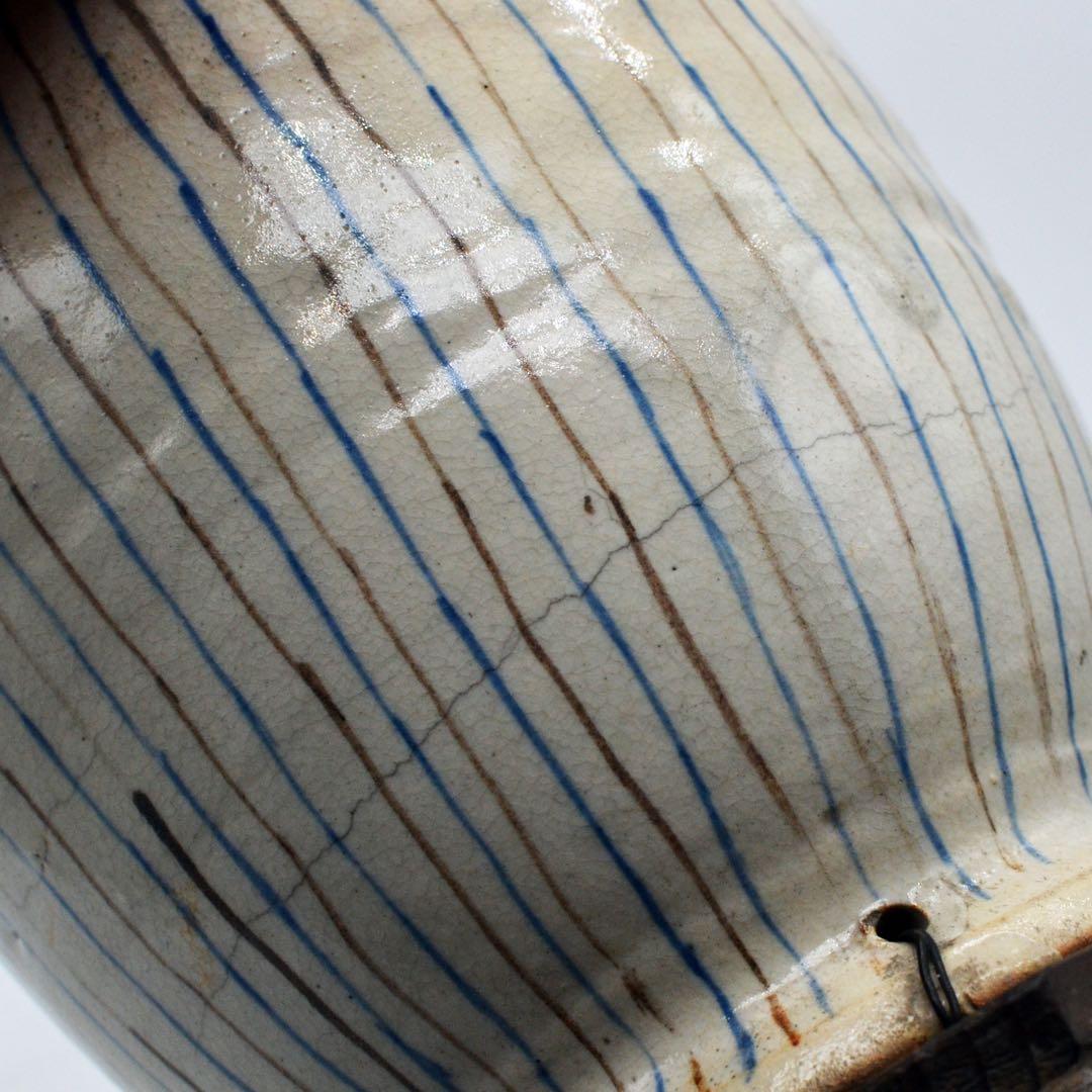 江戸時代中期〜後期　火消壺　瀬戸麦藁手火消壺　繕いの美　レトロ