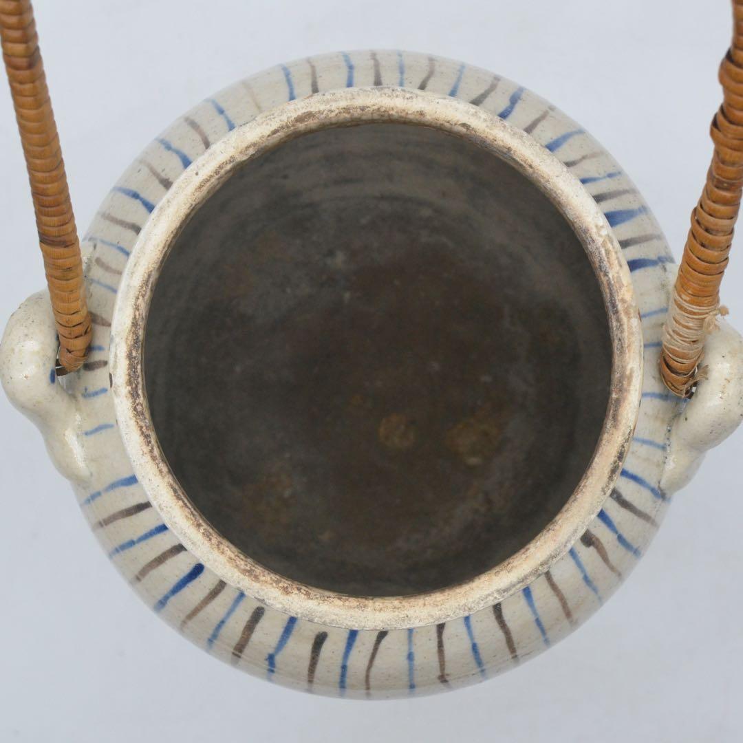 江戸時代中期〜後期　火消壺　瀬戸麦藁手火消壺　繕いの美　レトロ