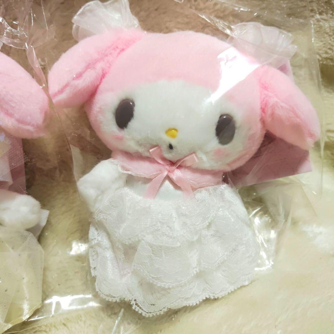 レディマイメロディ　マスコットホルダー　ホワイト　ピンク　ライトイエロー　３点