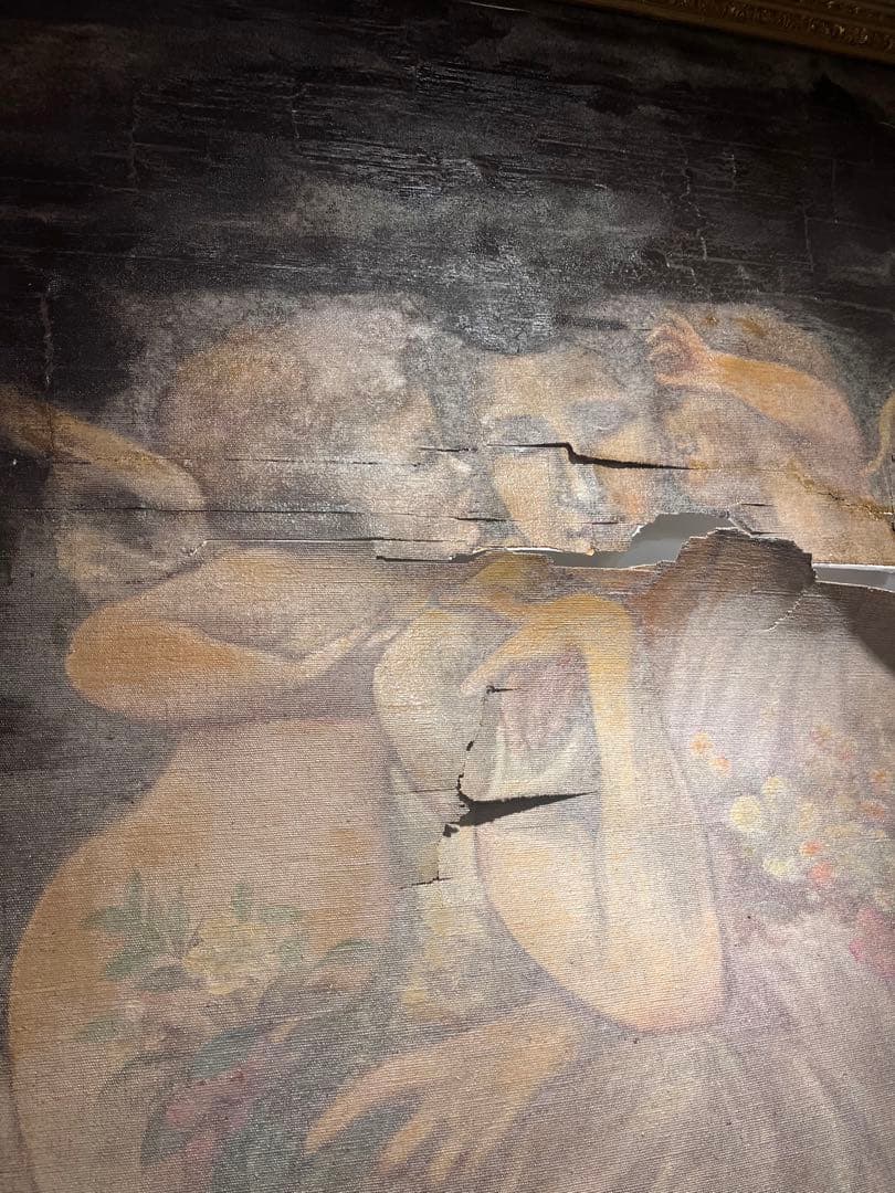 アンティーク絵画 女神 天使 年代不明 ヴィンテージ絵画