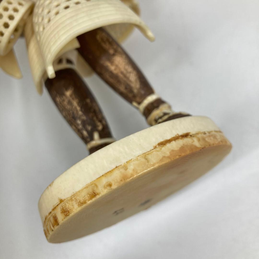 極上　かご売り商人置物　741g 東里7-0131☆2F