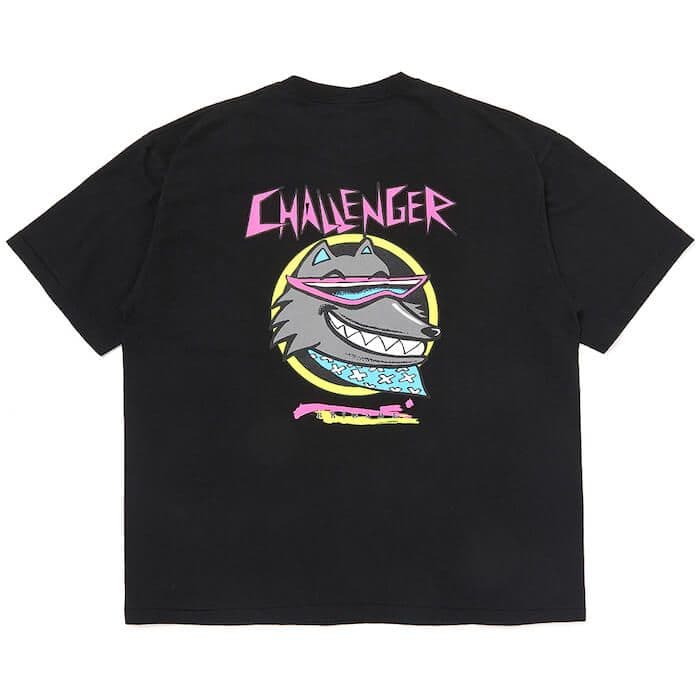 【CHALLENGER】NEON WOLF Tシャツ Black（XL）