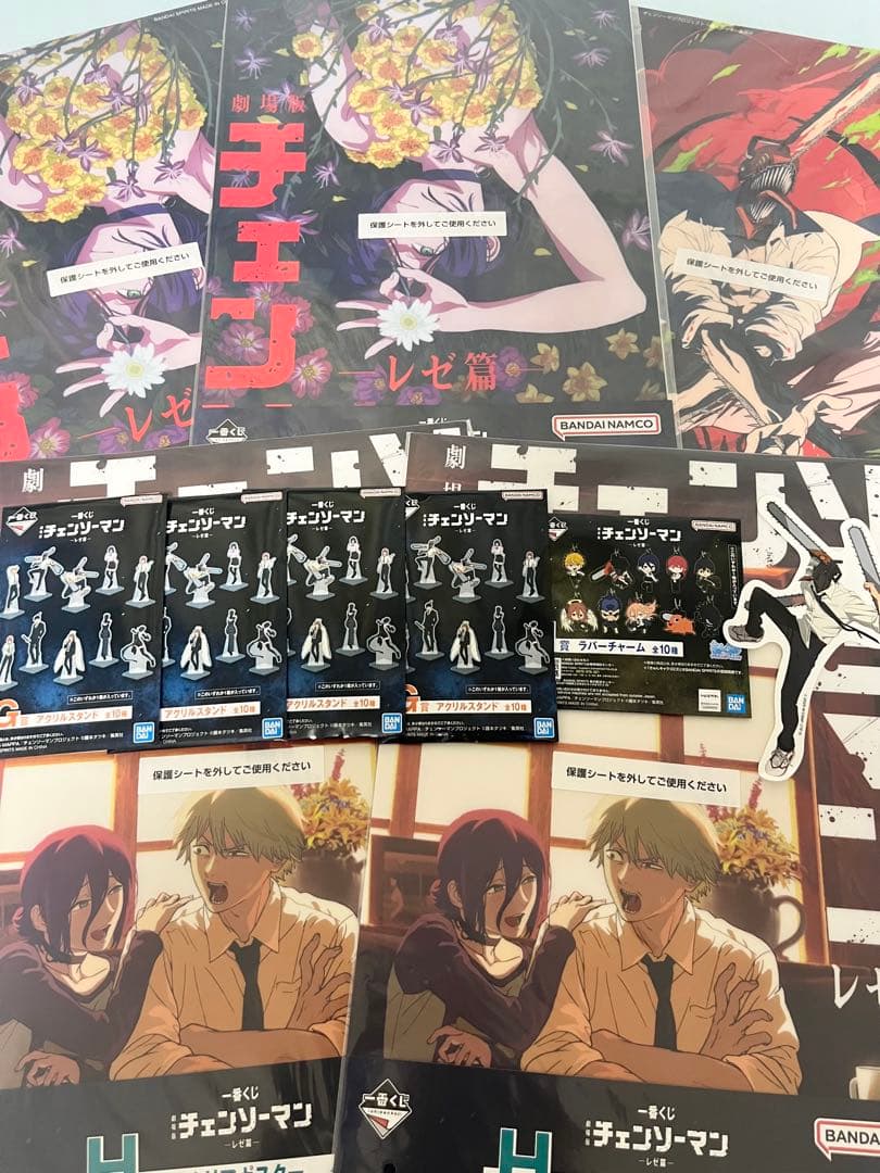 チェンソーマン　一番くじ　クリアポスター アクリルスタンド ラバーチャーム