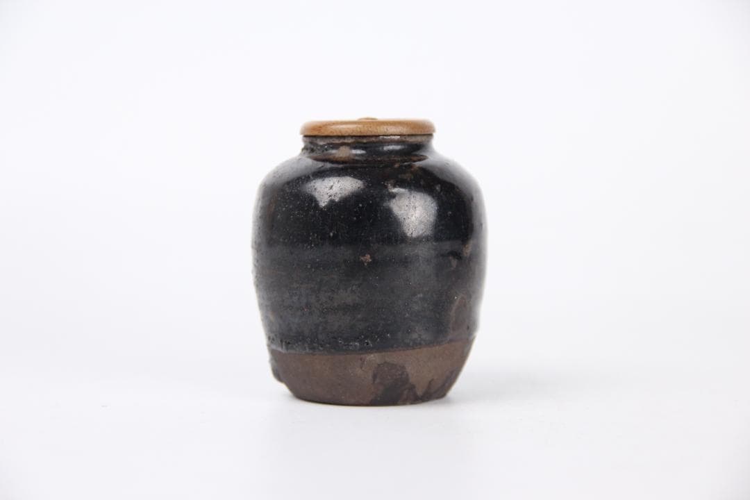 唐物 中国美術 宋代 　茶入　仕覆　箱付 M105