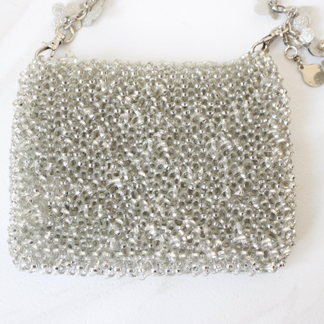 ANTEPRIMA チェーンハンドバッグ ワイヤーバッグ シルバー フラワー