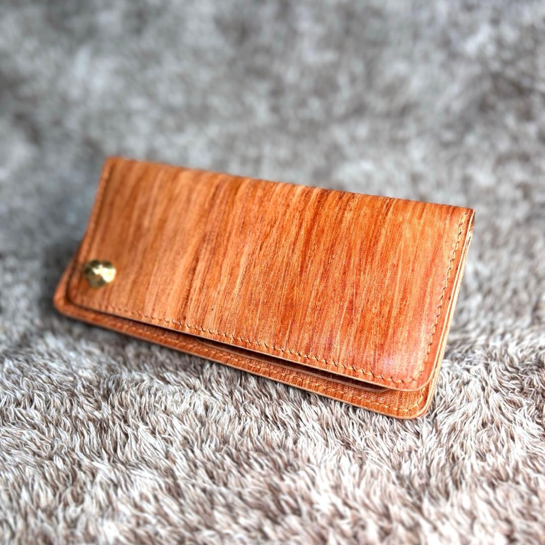 ◎個性重視.スナップロック.柿渋トラッカーウォレット.ロング2層◎