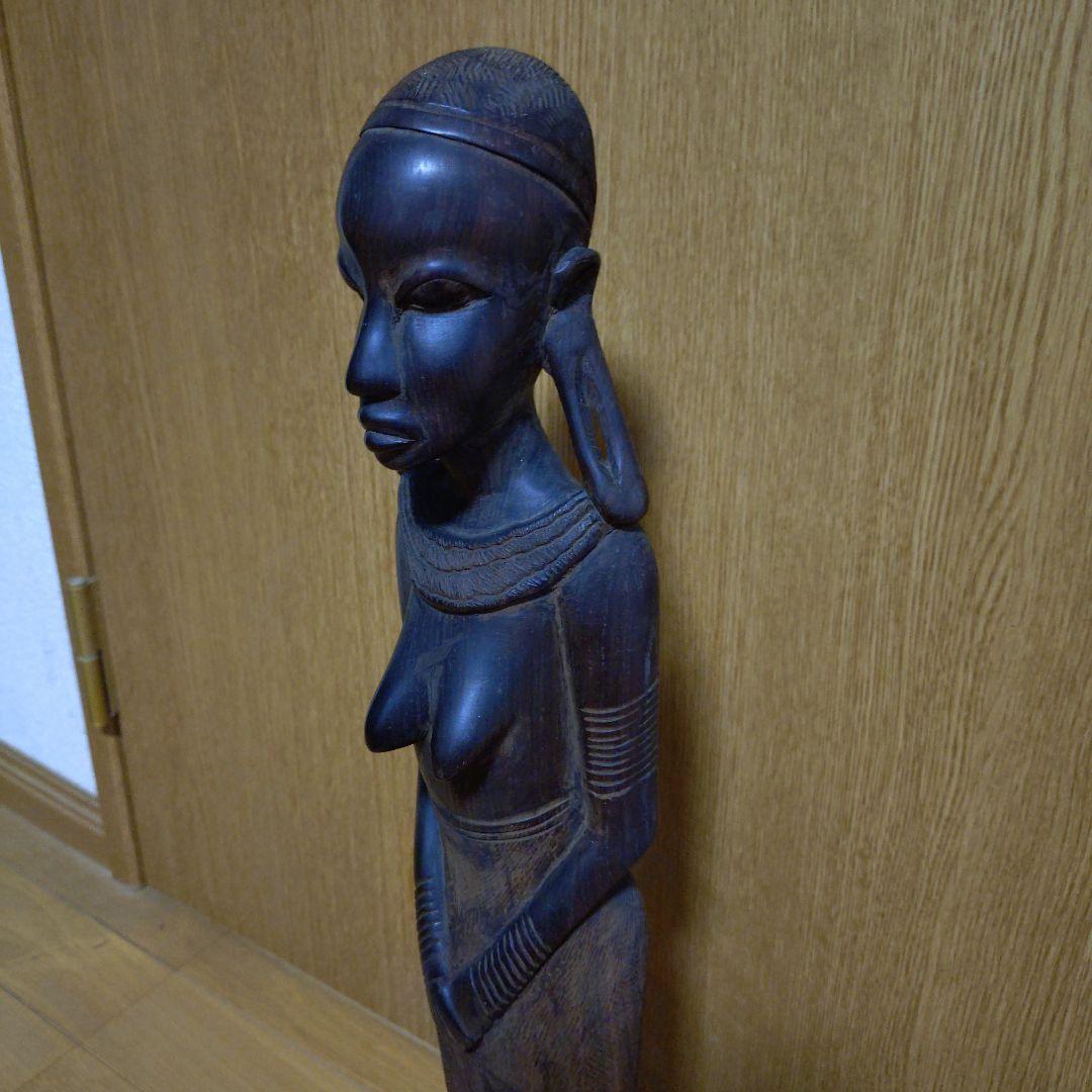 南 アフリカ製木製彫刻アート 原木削り出し❗