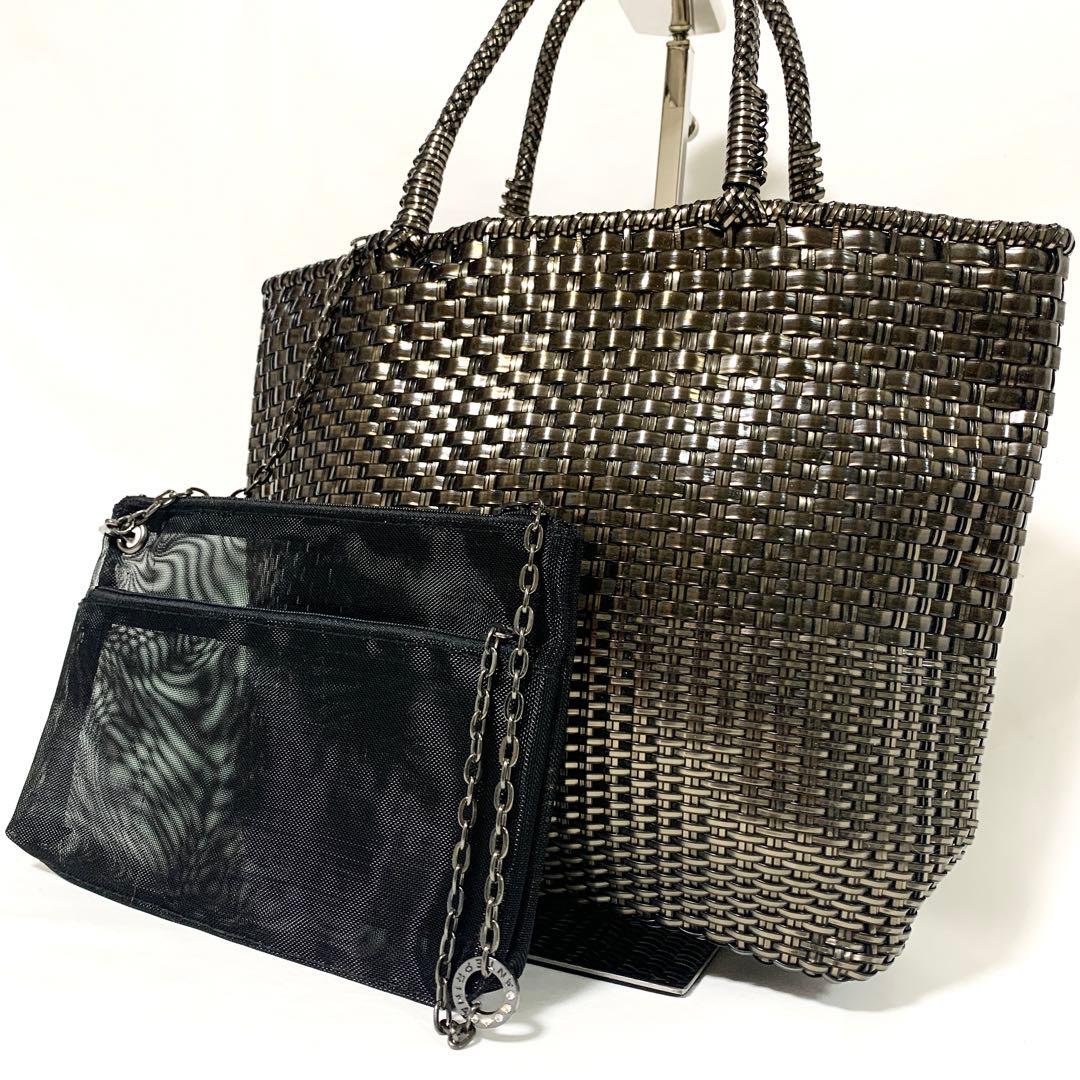 美品✨ アンテプリマ　イントレッチオ　ワイヤーコード　トートバッグ　ブロンズ