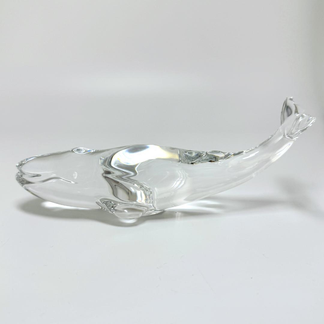 【バカラ】動物 クジラ 置物 インテリア★美品★幸運 金運 仕事運