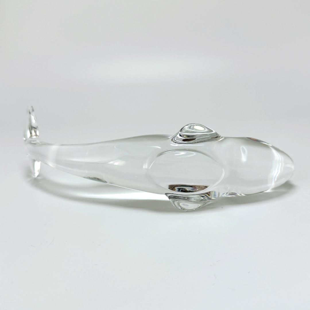 【バカラ】動物 クジラ 置物 インテリア★美品★幸運 金運 仕事運