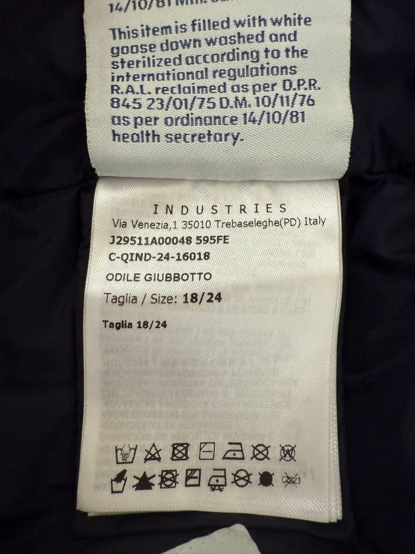 【美品】MONCLER キッズ ダウンジャケット 18-24M ネイビー 女の子