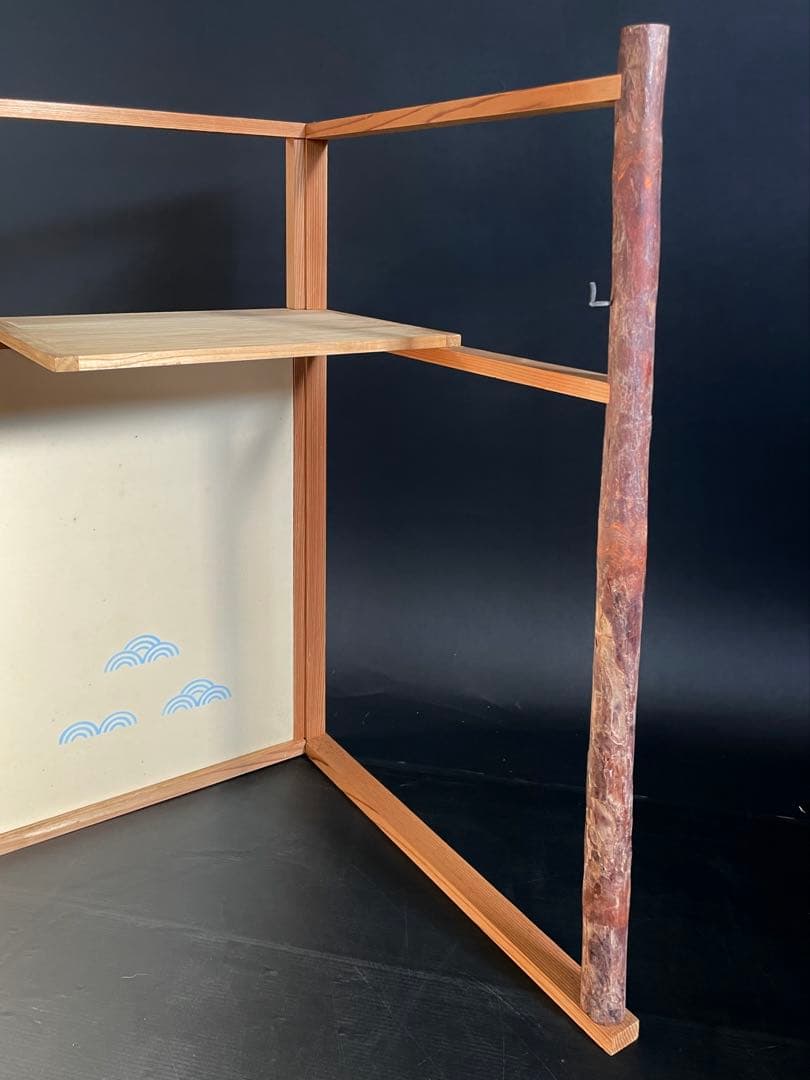 「母」 表千家 一甫宗匠御好 台目棚 自在棚 組立式 紙箱 茶道具（107①）