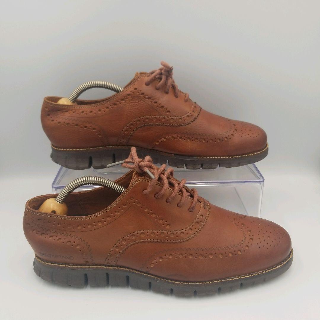 コールハーン　ゼログランド　ウィングチップ　メダリオン　レザー　26cm