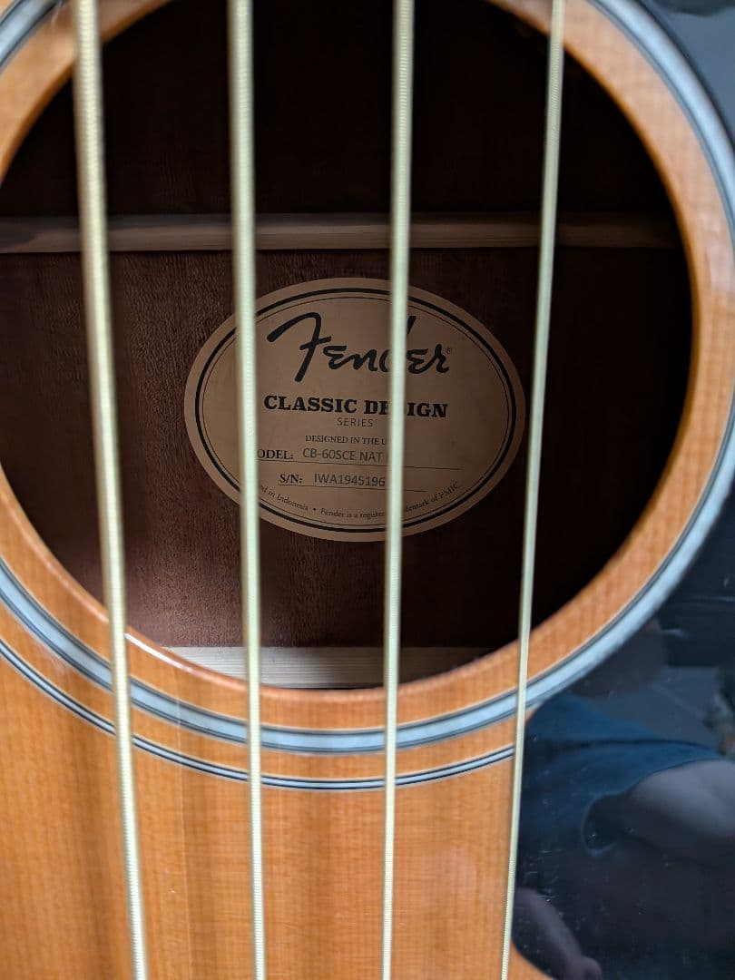 【美品】Fender アコースティックベース CB-60SCE Natural