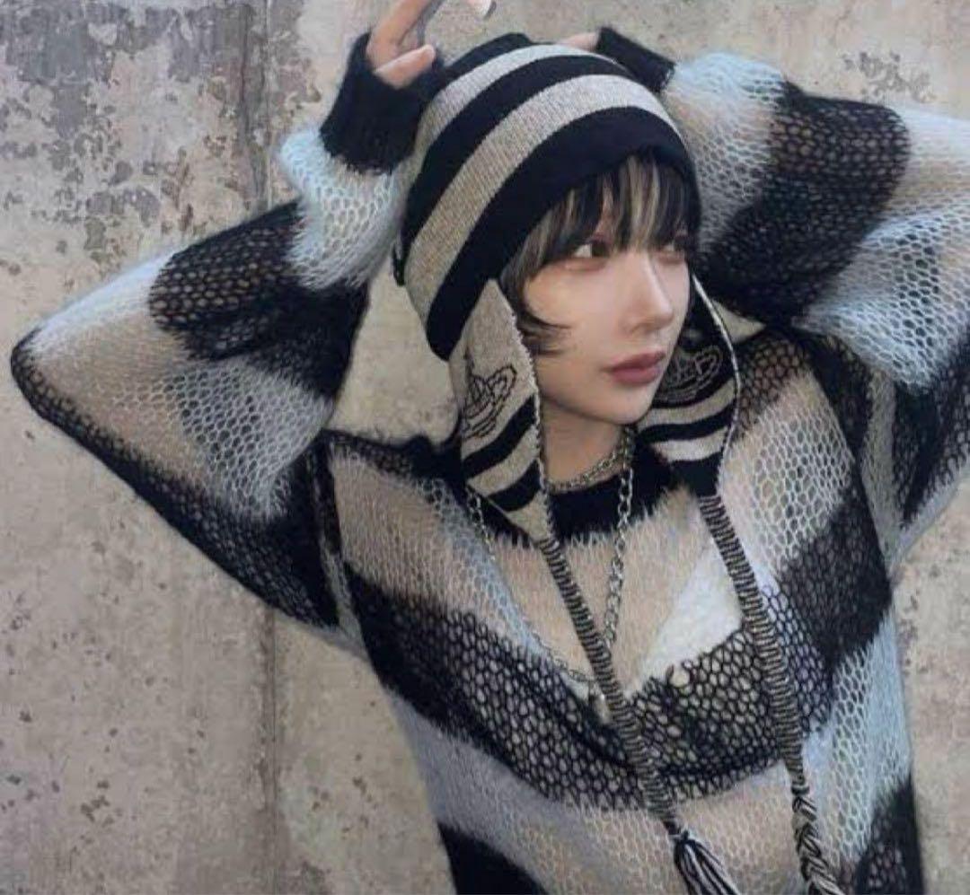 Vivienne Westwood ニット帽 ORBフラップ付きワッチ NANA