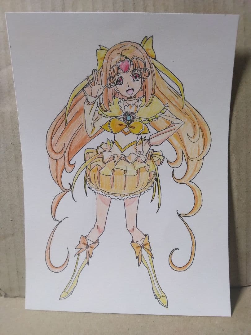 アニメキャラクター 色鉛筆画