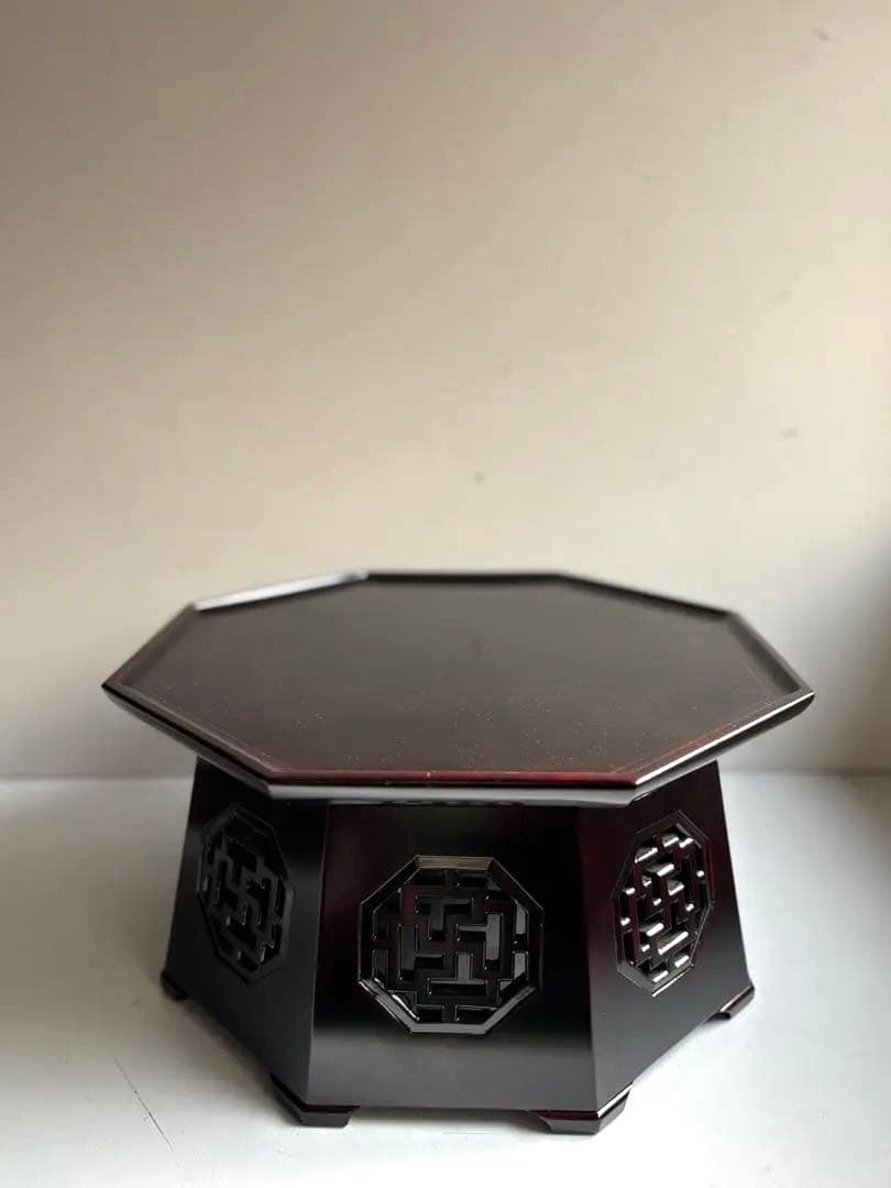 760 李朝家具 八角膳 小盤① 杏子通板 ソバン ヴィンテージ 美品 韓国