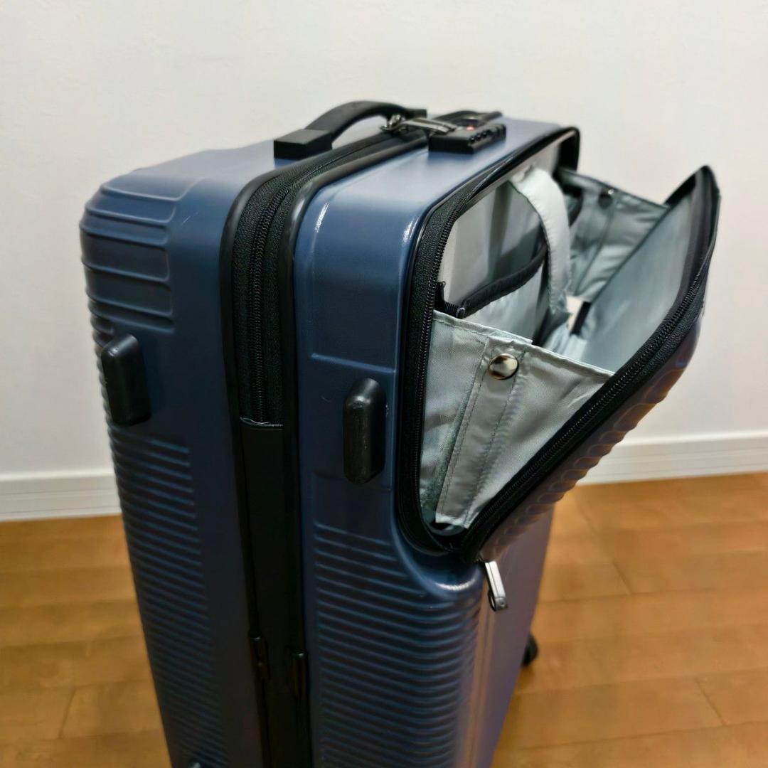 【美品】Proteca ポケットライナー キャリーケース 72L ネイビー