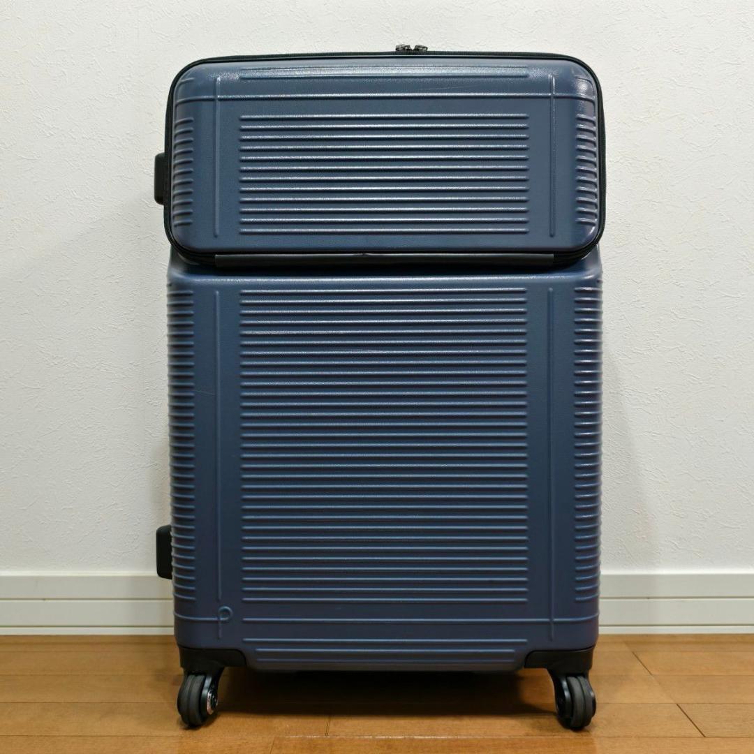 【美品】Proteca ポケットライナー キャリーケース 72L ネイビー