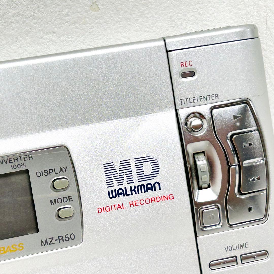 希少動作品 SONY MDウォークマン MZ-R50 シルバー WALKMAN