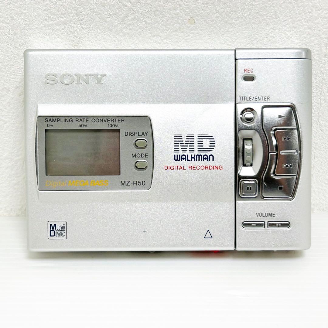 希少動作品 SONY MDウォークマン MZ-R50 シルバー WALKMAN