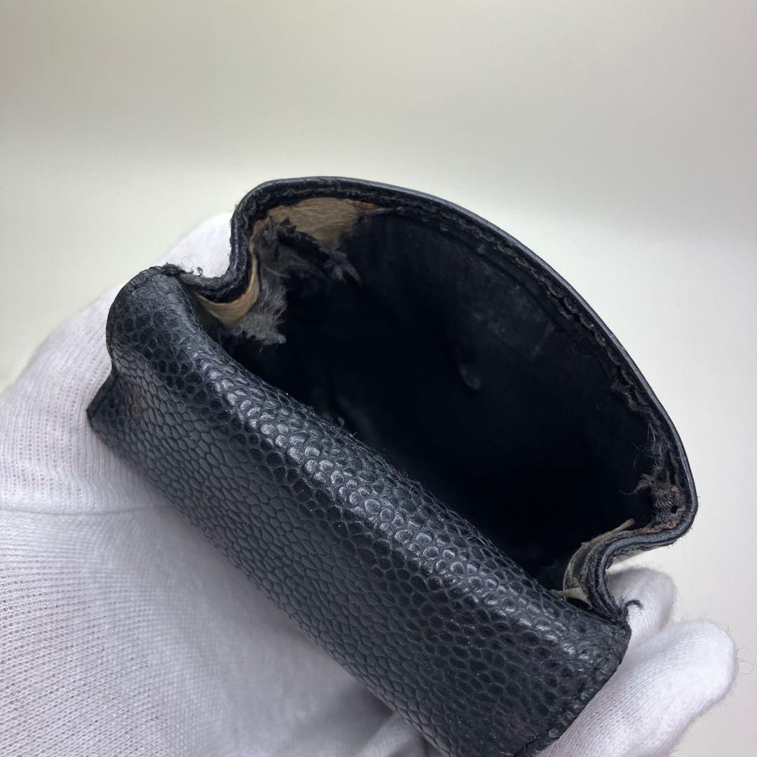 CHANEL シャネル シガレットケース キャビアスキン シリアルシール跡