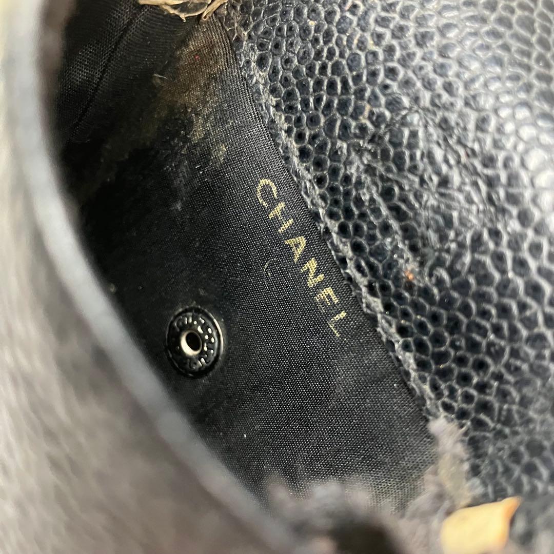 CHANEL シャネル シガレットケース キャビアスキン シリアルシール跡