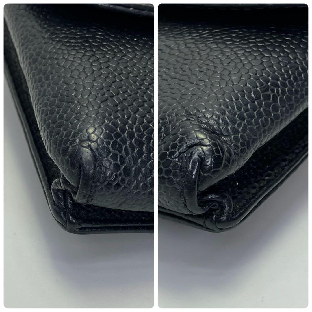CHANEL シャネル シガレットケース キャビアスキン シリアルシール跡