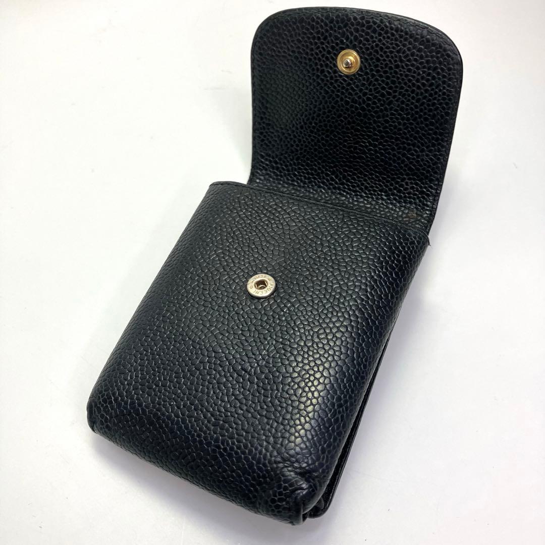 CHANEL シャネル シガレットケース キャビアスキン シリアルシール跡