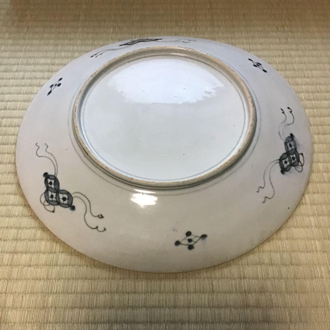 色絵古伊万里唐子鶴の図大皿