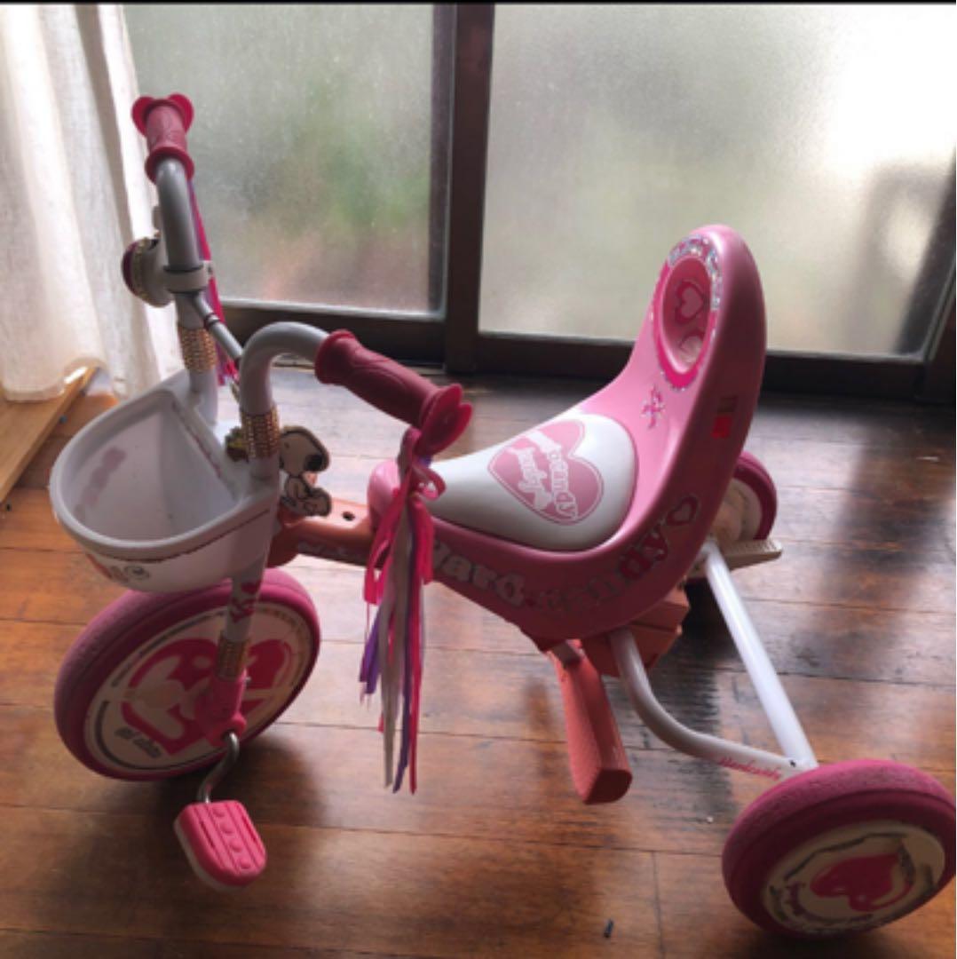 三輪車　女の子　箱　日傘　説明書　付属品あり