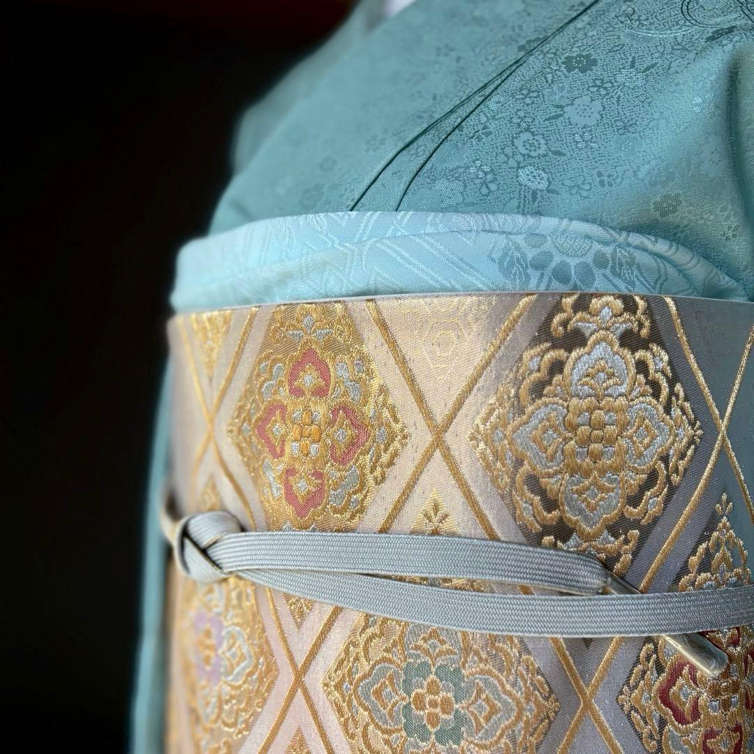 正絹汕頭刺繍訪問着4点フルセット◎全品未使用！コーディネート品格シリーズa15